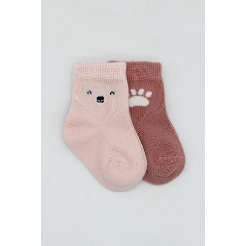 Bistyle Bistyle Bear Penye Soket Çorap 2'Li BS10116 Pembe