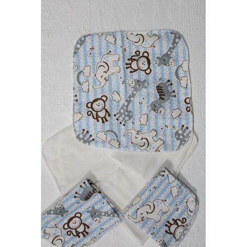 7 Adet Erkek Bebek Ağız Silme Mendili 100% Pamuk