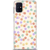 Samsung Galaxy M51 Kılıf HD Baskılı Kılıf - Gülen Yüzler + Tam Ekran Koruyucu