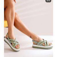 Porin Mint Yeşili Cilt Sandalet