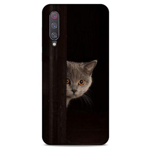 Lopard Xiaomi Mi 9 Uyumlu Kılıf Kediler (49) Ultra Silikon Kılıf Turuncu Gözler
