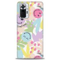 Xiaomi Redmi Note 10 Pro Kılıf HD Baskılı Kılıf - Smiley World + Tam Ekran Koruyucu