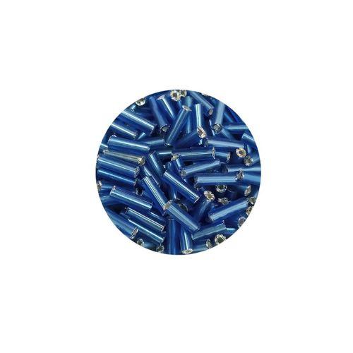 Uzun Boru Kesme Boncuk Çap 2mm Uzunluk 10 mm - 60 Gram - Mavi - BNC281