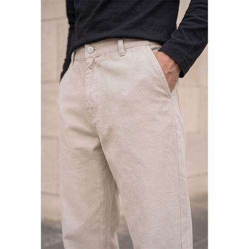 Luchino Regular Fit %100 Pamuk Gabardin Erkek Pantolon - Çakıl Taşı
