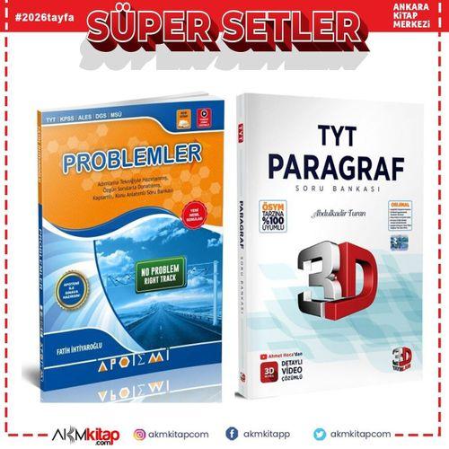 3D Yayınları TYT Paragraf ve Apotemi Problemler Soru Bankası Seti 2 Kitap
