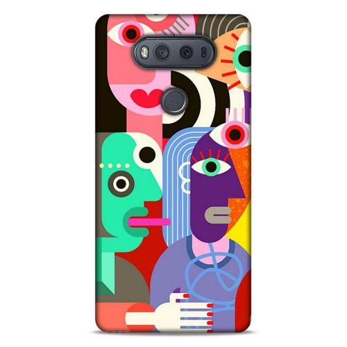 Lopard LG K61 Uyumlu Kılıf Soyut Sanat (14) Desenli Lansman Kılıf