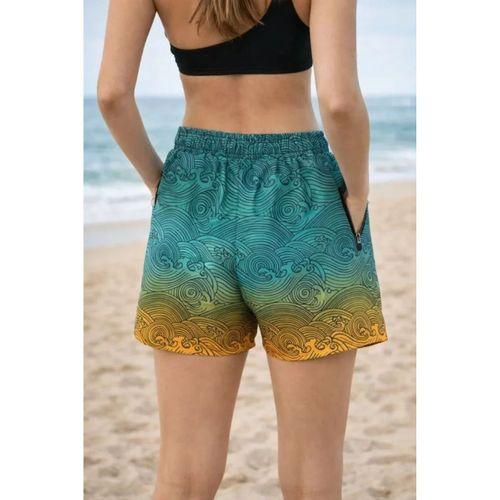 Deniz Şortu Fermuarlı Cepli File Astarlı Hızlı Kuruyan Premium - Çok Renkli