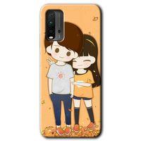 Poco M3 Kılıf Baskılı Kapak - Şıpsevdi Çift + 5D Tam Kaplayan Cam