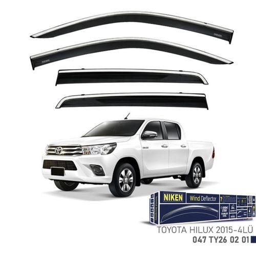 Toyota Hilux Niken Kromlu Cam Rüzgarlığı 4lü Set 2015 2020