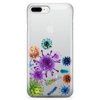 Apple iPhone 8 Plus Kılıf Enjektör Ve Virusler Arka Kapak Koruma Desenli Full Koruyucu