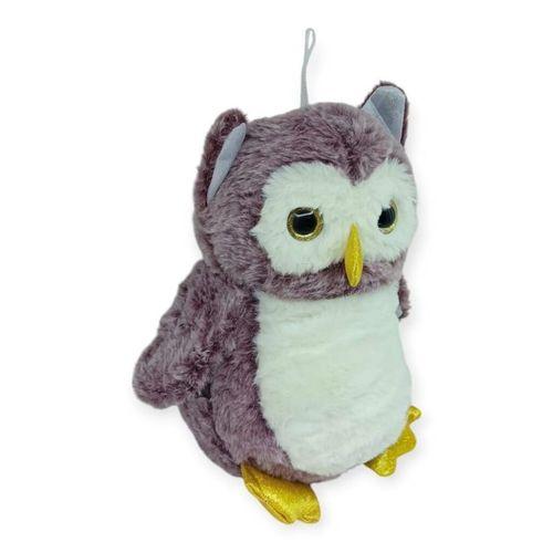 Sevimli Peluş Baykuş 25 cm - Mor