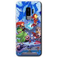 Samsung Galaxy S9 Plus HD Baskılı Kılıf + 9D Tam Ekran Koruyucu - Avengers Cartoon