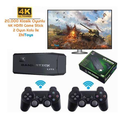 Zhltoys Tv Atari 4K HDMI Game Stıck 20000 Oyunlu Nostalji Atari 2 Kollu Game Stick