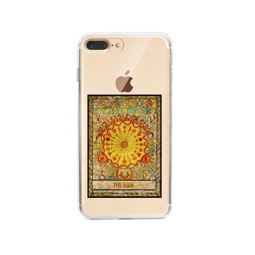 iPhone 8 Plus The Sun Desenli Premium Şeffaf Silikon Kılıf