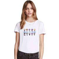 Anime Tokyo Ghoul Anteiku Baskılı Beyaz Kadın Tshirt