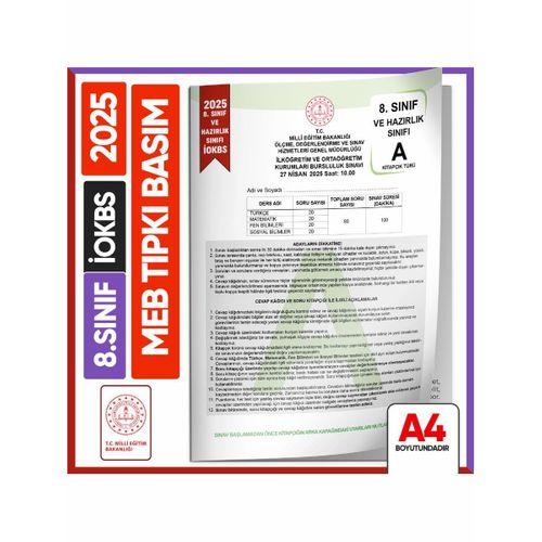 2025 8 Sınıf İOKBS BURSLULUK Tıpkı Basım Çıkmış Soru MEB Kitapçığı Video/PDF Çözümlü Türkiye Geneli