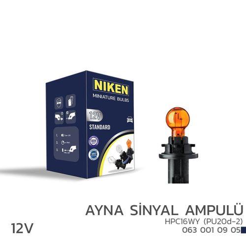Niken 12V HPC16WY Aayna Sinyal AmpulMP (PU20d-2) AMBER 10’Lu