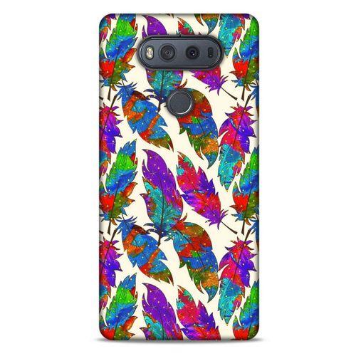 LG K61 Kılıf Desenli Özel Seri Tüyler (34) Slim Armor Kılıf