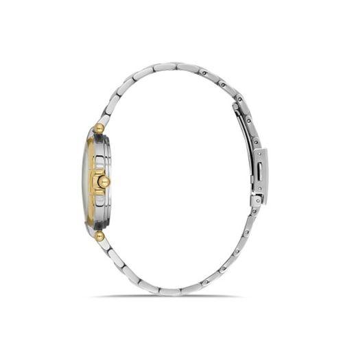 Ferro Quartz Çelik Altın/Gri Yeşil Kadran 33 mm Kadın Kol Saati