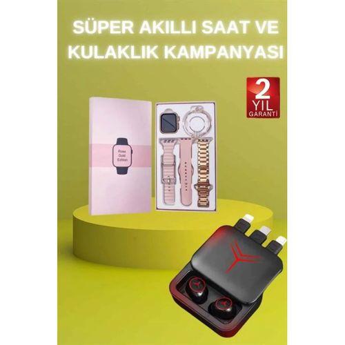 Powerbank Özellikli Bluetooth Kulaklık Ve Nabız Ölçer Akıllı Saat Bileklik Hediyeli