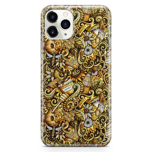 Apple iPhone 11 Pro Kılıf Honey Doodle Arka Kapak Koruma Desenli Full Koruyucu