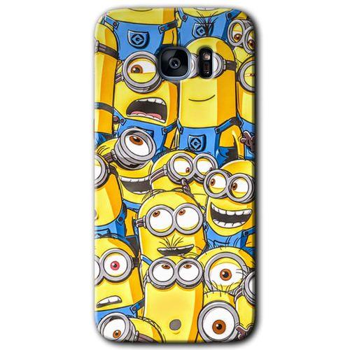 Potkal Hediye Fabrikası Samsung Galaxy S7 Edge Kılıf HD Desen Baskılı Arka Kapak - Minion Ordusu