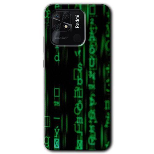Redmi 10C Kılıf HD Desen Baskılı Arka Kapak - Matrix + Kırılmaz Cam