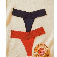 Kadın 2'li Dantelli Seksi Tanga