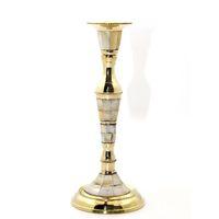 Tekli Pirinç Sedefli Şamdan