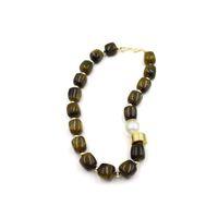 Boncuklu İnci Kolye - Yeşil