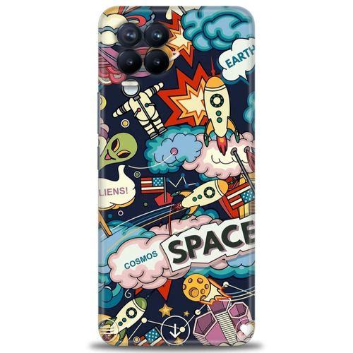 Realme 8 Pro Kılıf HD Baskılı Kılıf - Space + Tam Ekran Koruyucu