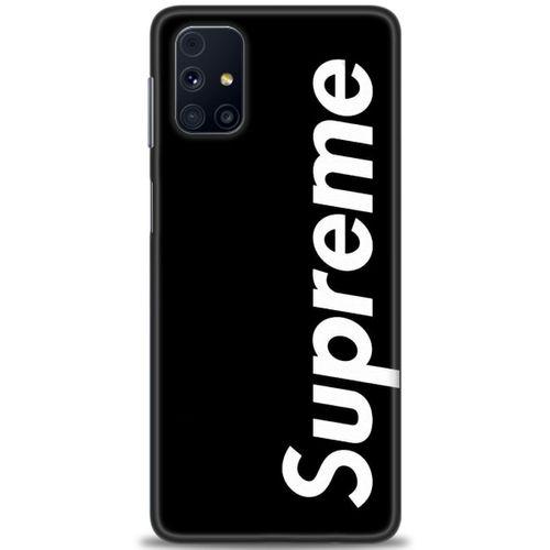 Samsung Galaxy M31S Kılıf HD Baskılı Kılıf - Supreme Siyah + Tam Ekran Koruyucu
