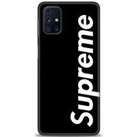 Samsung Galaxy M31S Kılıf HD Baskılı Kılıf - Supreme Siyah + Tam Ekran Koruyucu