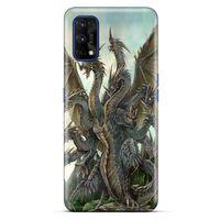 Samsung Galaxy A32 Kılıf Dragons (35) Fit Design Kılıf 9 Başlı Ejderha