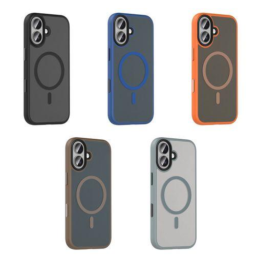 Apple iPhone 17 Kılıf Mat Arka Yüzey Wireless Şarj Özellikli Zore Flet M-safe Kapak