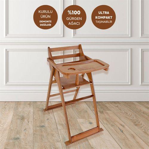 Reyo Home Ahşap Katlanabilir Mama Sandalyesi