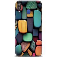 Samsung Galaxy M20 Kılıf HD Baskılı Kılıf - Renkli Taşlar + Tam Ekran Koruyucu