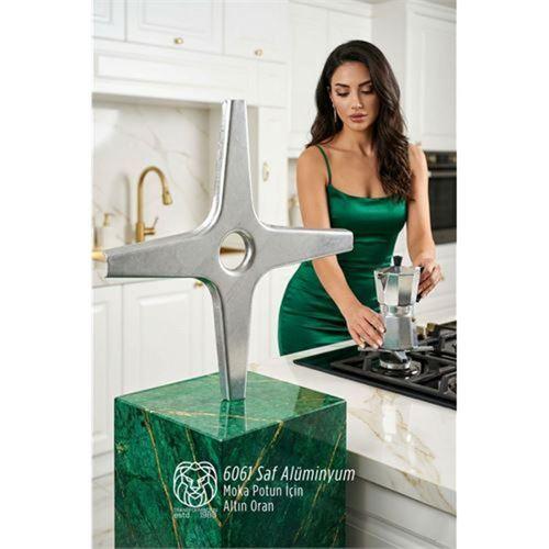 Emily Rosewood Serisi Saf Alüminyum Moka Pot ve Cezve Ocak Küçültücü - Kamp Yardımcısı