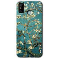 Tecno Spark 6 Go Kılıf HD Desen Baskılı Arka Kapak+Temperli Cam - Almond Blossom