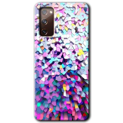 Potkal Hediye Fabrikası Samsung Galaxy S20 FE Kılıf HD Desen Baskılı Arka Kapak - Mosaic Fragments Colorfull