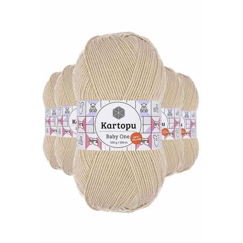 5 Adet Baby One Tüylenmeyen El Örgü İpi Yünü Taş K855