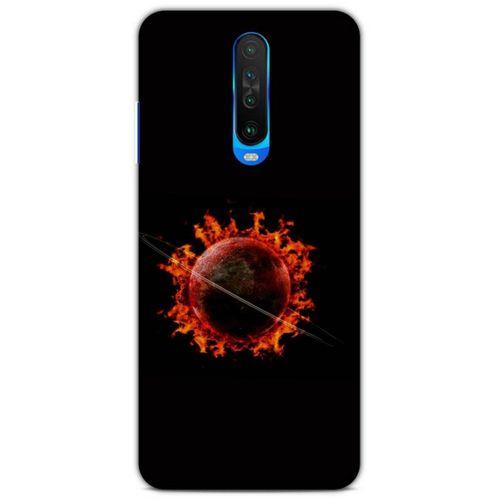 Lopard Xiaomi Poco X2 Uyumlu Kılıf FireX (47) Crystal Flex Kılıf Satürn Ateşi