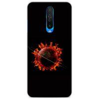 Lopard Xiaomi Poco X2 Uyumlu Kılıf FireX (47) Crystal Flex Kılıf Satürn Ateşi