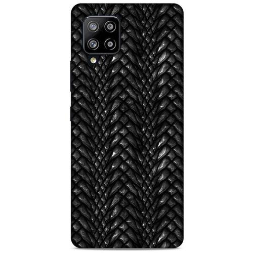 Samsung Galaxy A12 Kılıf Dragons (2) Kabı Ejderha Deri Siyah
