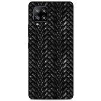 Samsung Galaxy A12 Kılıf Dragons (2) Kabı Ejderha Deri Siyah