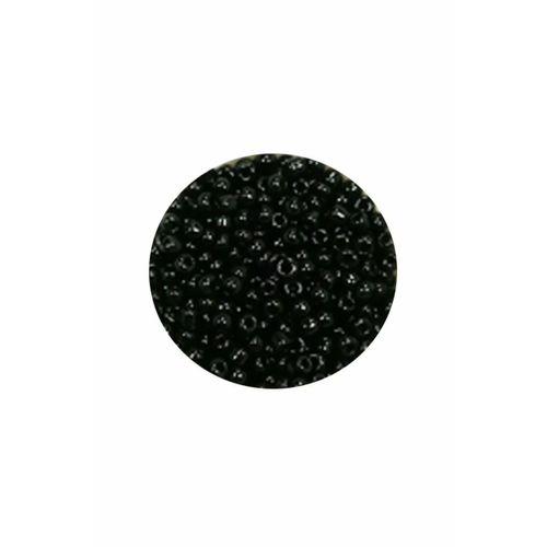 Dökme Cam Kum Boncuk (11/0) 2 mm - 60 Gram -  Siyah - BNC045
