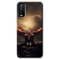 Vivo Y11s Kılıf HD Desen Baskılı Arka Kapak - Wings of Power + Kırılmaz Cam