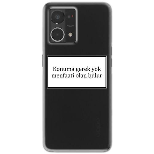 Oppo Reno 7 Kılıf HD Yazı Baskılı Silikon Arka Kapak - Yazı 6