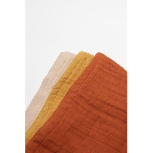 Bistyle Bistyle 6'lı Müslin Mendil 20x20 cm 90106 Kiremit Bej Hardal
