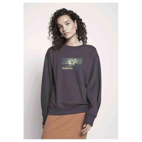 The Walking Dead Baskılı Füme Antrasit Kadın Sweatshirt